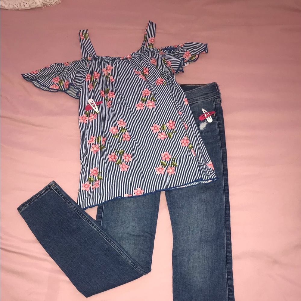 Girls floral shirt